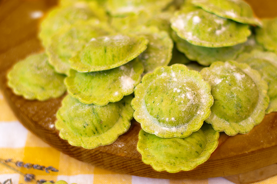 Courgettes et marguerites à la menthe