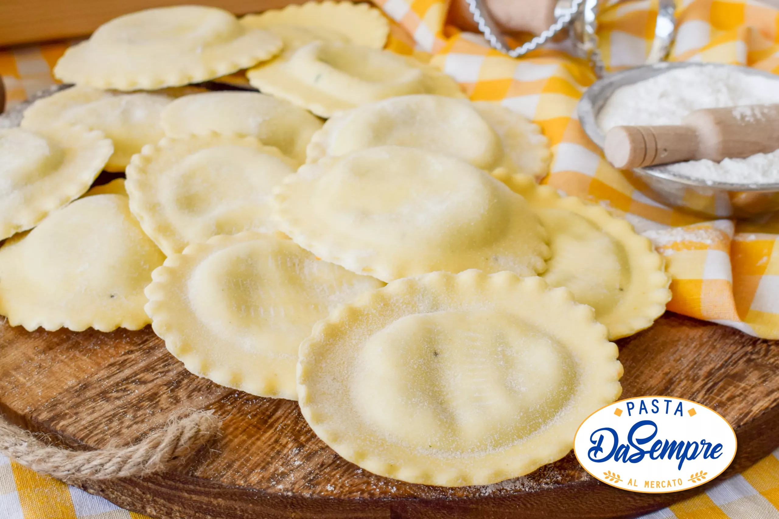 Ravioli Mortadella, Stracchino e Pistacchi pasta DaSempre