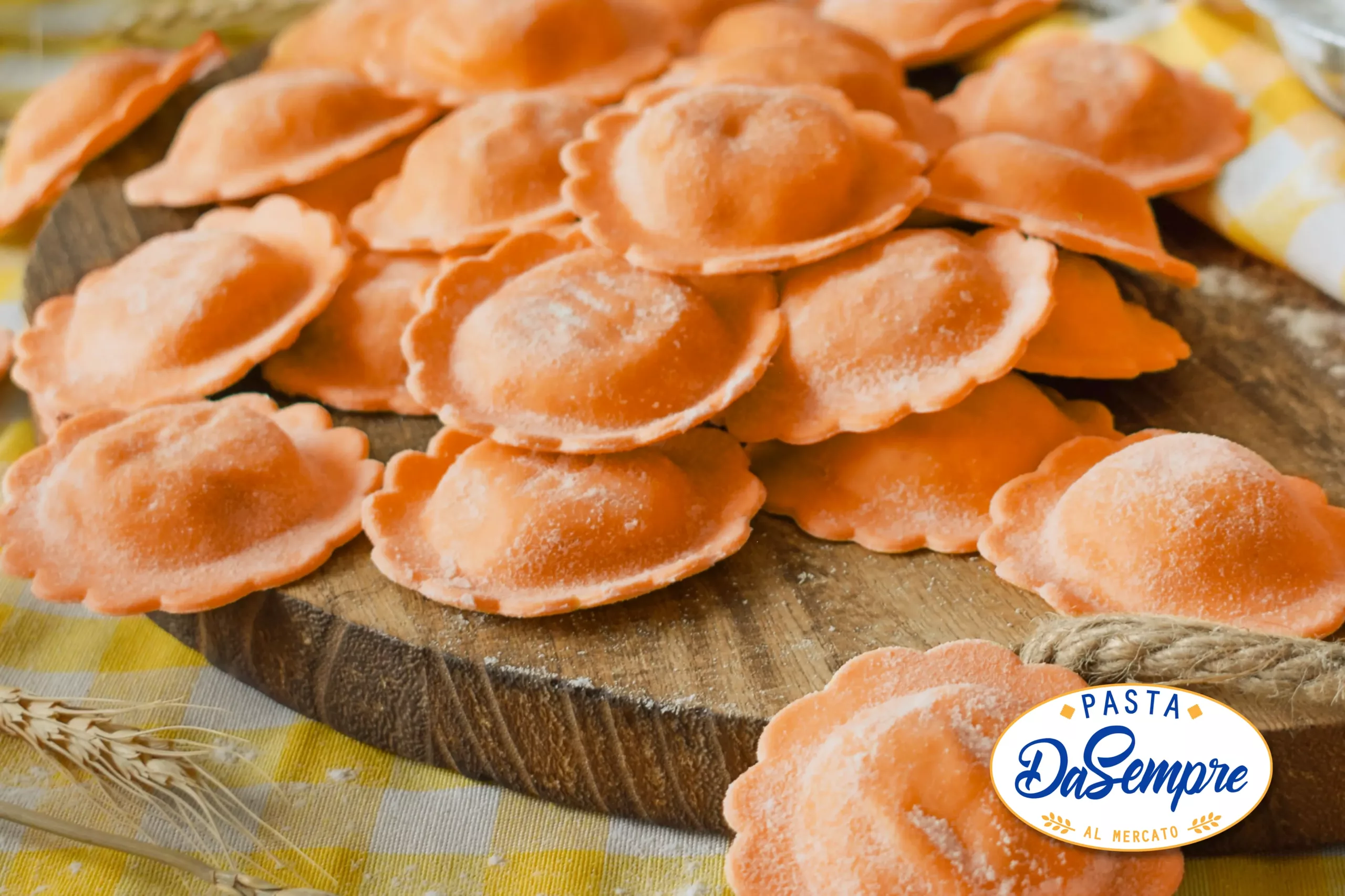 Raviolis aux poireaux et à la saucisse avec des pâtes au sarrasin DaSempre