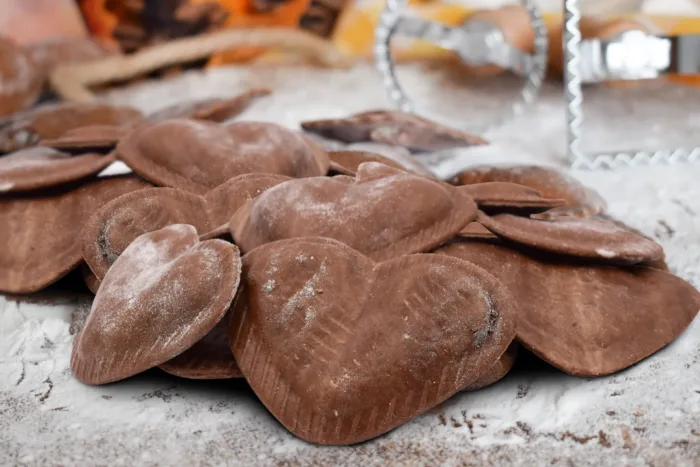 Gran Cuori ripieni di Miele e Nocciole in sfoglia al Cacao Pasta DaSempre